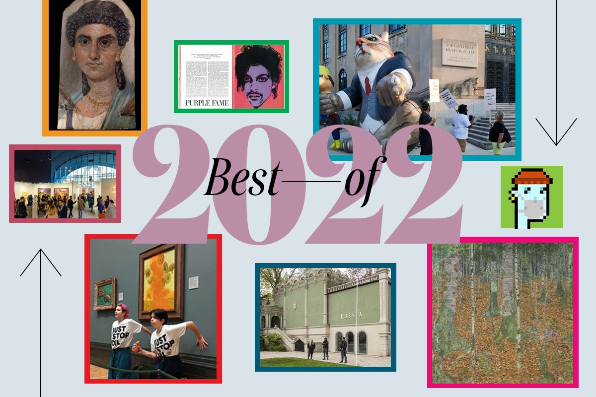 Graphic reading 'Best of 2022' with images of artworks.