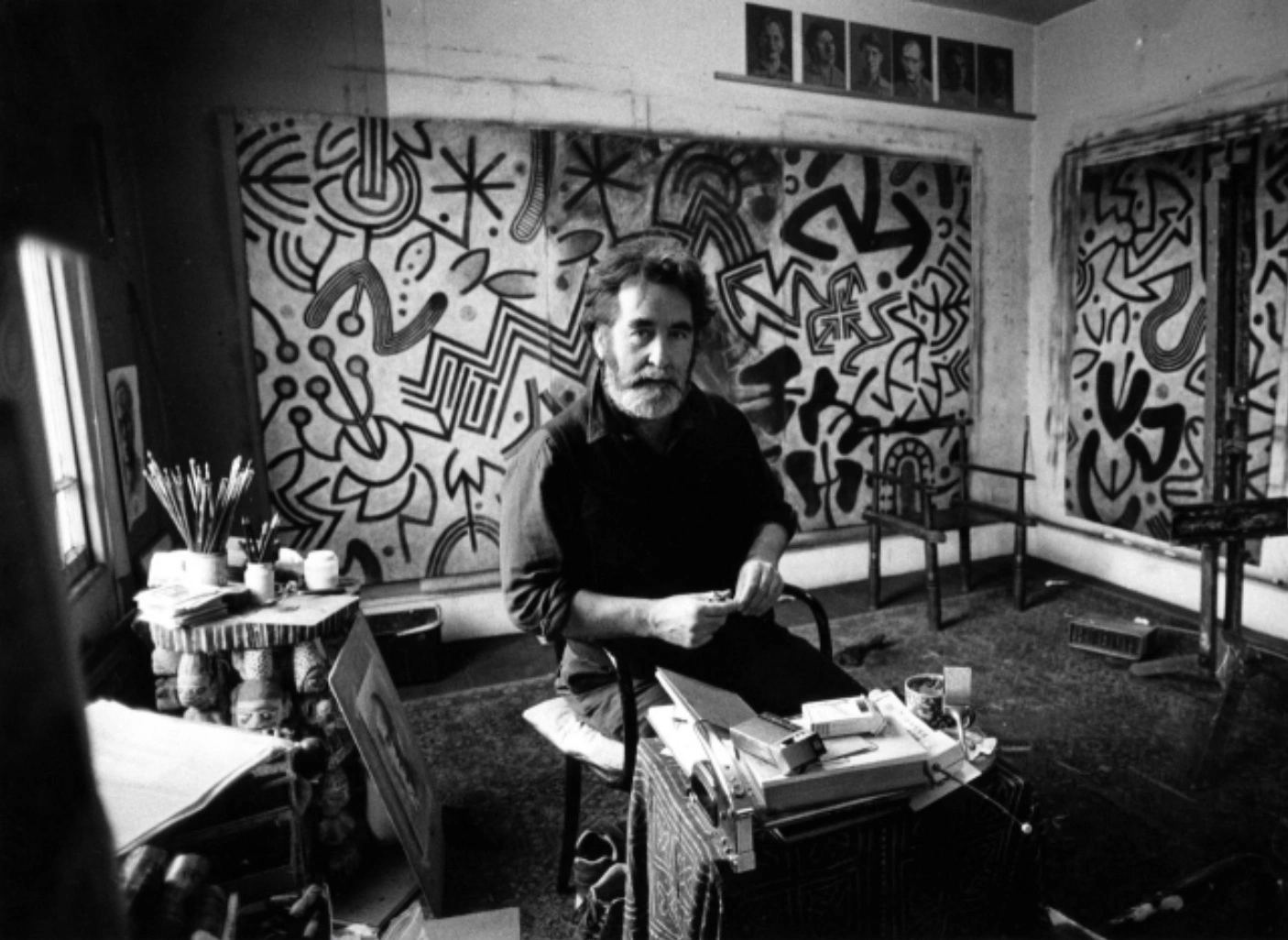 Artist and polymath Tom Phillips in his London–based studio.