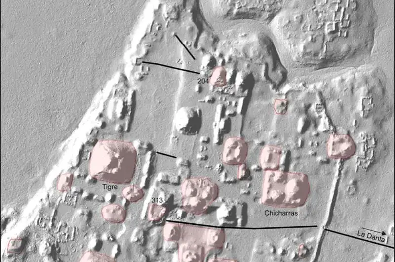 a digital map of a raised landscape.