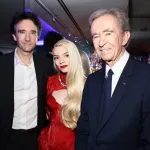 NEW YORK, NEW YORK - APRIL 27:(L-R)  Antoine Arnault, Anya Taylor-Joy, and Bernard Arnault attend as Tiffany & Co. celebrates the reopening of NYC Flagship store, The Landmark, on April 27, 2023, in New York City. (Photo Jamie McCarthy/Getty Images for Tiffany & Co.)