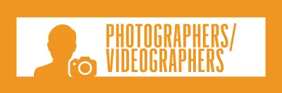 A banner that reads Photographers/Videographers with an icon of a person and a camera.