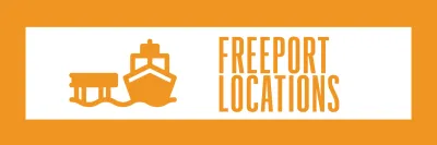 A banner that reads Freeport Locations with an icon of a ship at a dock.
