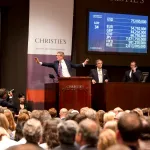 An auctioneer during an auction.
