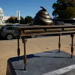 WASHINGTON, DC - OCTOBER 24: A satirical art installation that 