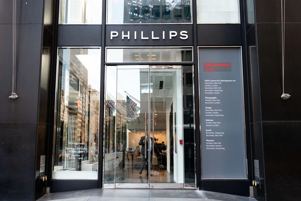 NEW YORK, NY, UNITED STATES - 2018/07/10: Phillips auction house branch in New York City. (Photo Michael Brochstein/SOPA Images/LightRocket via Getty Images)