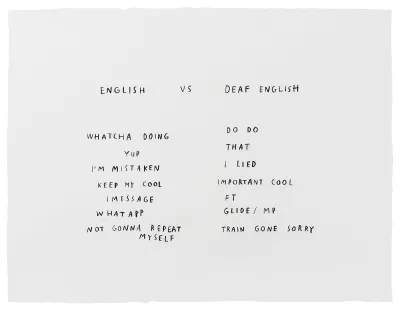 A drawing with text reading 