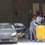 FBI agents pack up their boxes, bubble wrap and other packing tools during the raid at the Orlando Museum of Art on Friday, June 24, 2022. (Willie J. Allen Jr./Orlando Sentinel/Tribune News Service via Getty Images)