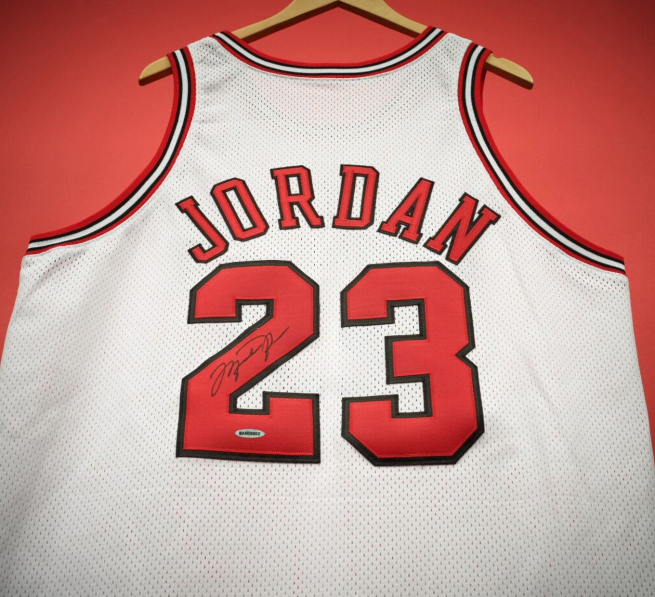 A basketball jersey with 23 on the back.