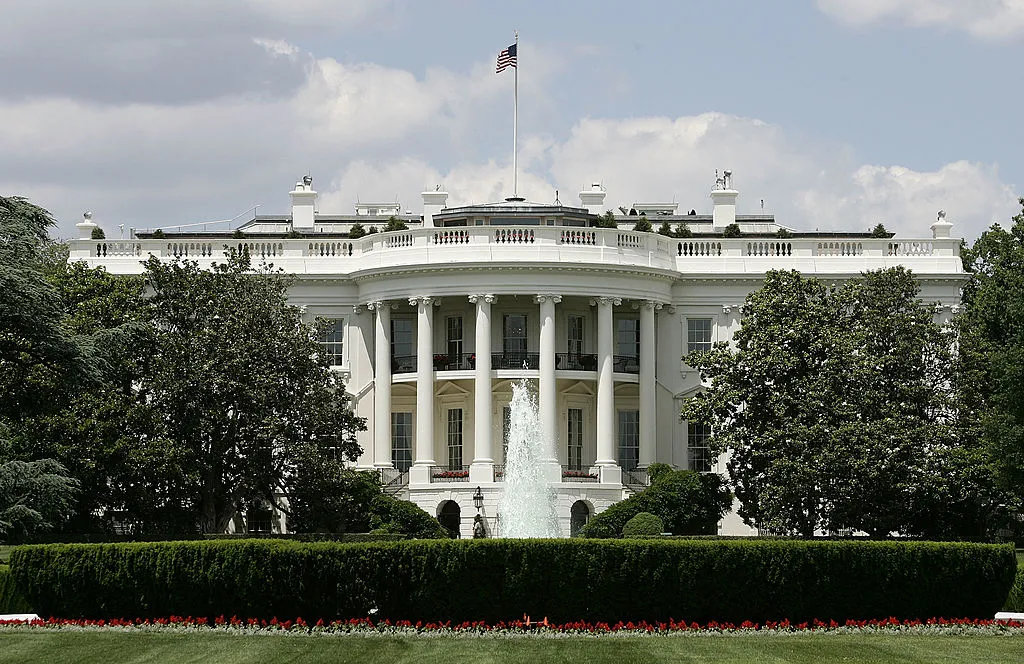 The exterior view of the south side of the White House is seen May 31, 2005 in Washington, DC.