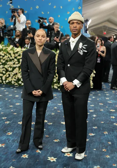 NEW YORK, NEW YORK - MAY 05: (L-R) Grace Wales Bonner and Antwaun Sargent attend the 2025 Met Gala Celebrating 