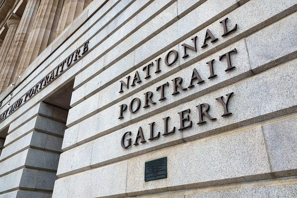 The facade of a building with text reading
