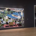 A painting of Black children and women picnicking.