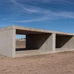 UNITED STATES - MARCH 22:  Untitled box-like art, sometimes called Judd cubes, by Minimalist artist Donald Judd, though he detested the minimalist description, on the grounds of the Chinati Foundation, or La Fundacion Chinati, a contemporary art museum in Marfa, a surprisingly sophisticated town in the Texas high desert (Photo by Carol M. Highsmith/Buyenlarge/Getty Images)