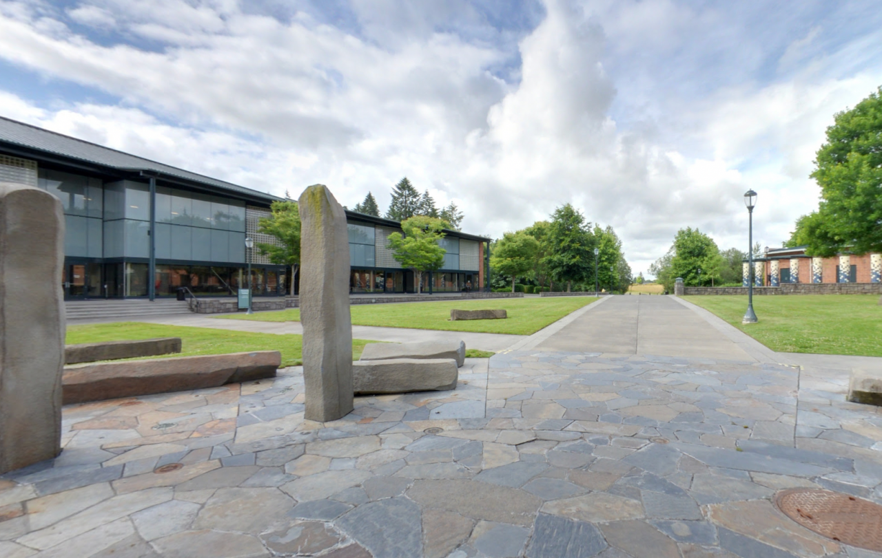 University campus during the day.