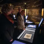 Simi Valley, CA - February 26: The installation of the 4Q57 Isaiah Scroll at the Ronald Reagan Presidential Library in Simi Valley on Wednesday, February 26, 2025. The Isaiah Scroll and other Dead Sea Scrolls in 