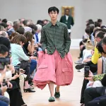 TOPSHOT - A model presents a creation by Dior Homme for the Menswear Ready-to-wear Spring-Summer 2026 collection as part of the Paris Fashion Week in Paris, on June 27, 2025. (Photo by Bertrand GUAY / AFP) (Photo by BERTRAND GUAY/AFP via Getty Images)