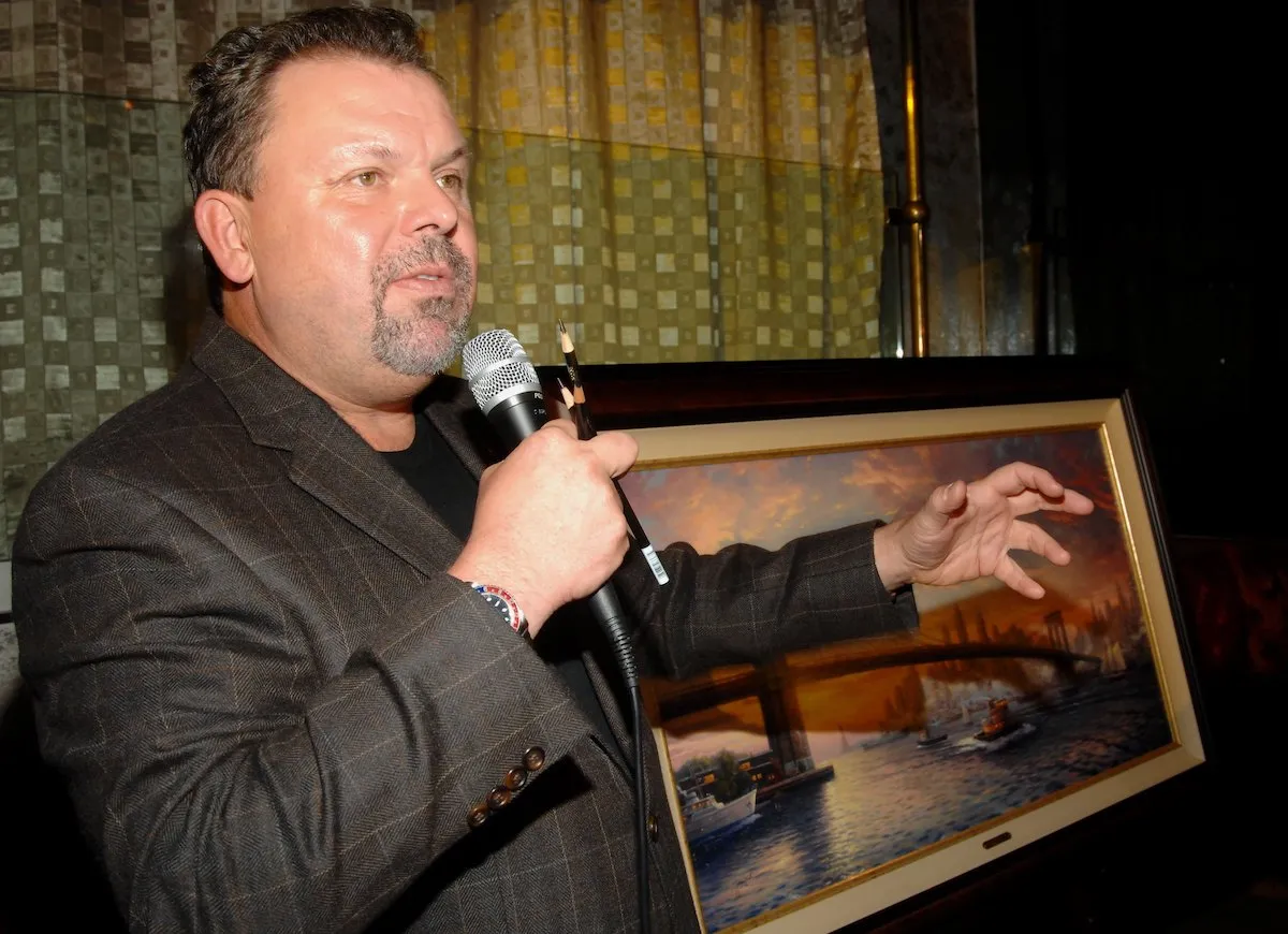 NEW YORK - NOVEMBER 09: Artist Thomas Kinkade speaks about his art at the National Ethnic Coalition of Organizations VIP Reception at Niche Lounge on November 09, 2006 in New York City. (Photo by Brad Barket/Getty Images)