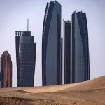 TOPSHOT - This picture shows a view of the Abu Dhabi skyline on May 14, 2025. (Photo by FADEL SENNA / AFP) (Photo by FADEL SENNA/AFP via Getty Images)