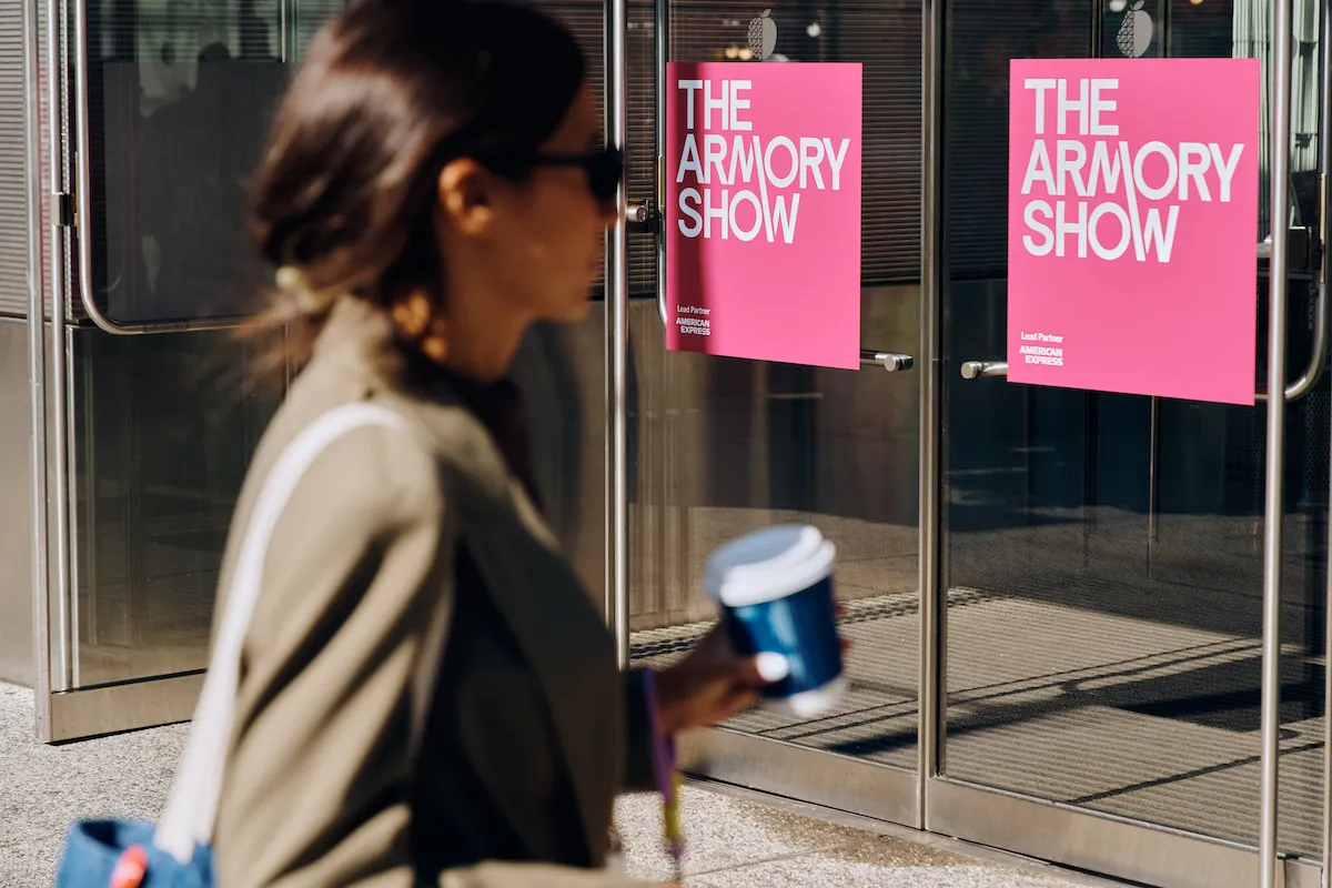 The entrance to the Armory Show.