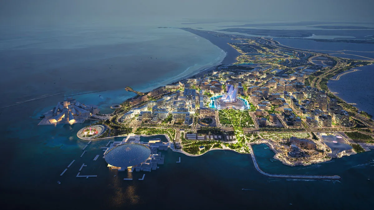 Aerial view of Abu Dhabi.