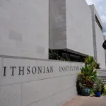 A building facade with the words 