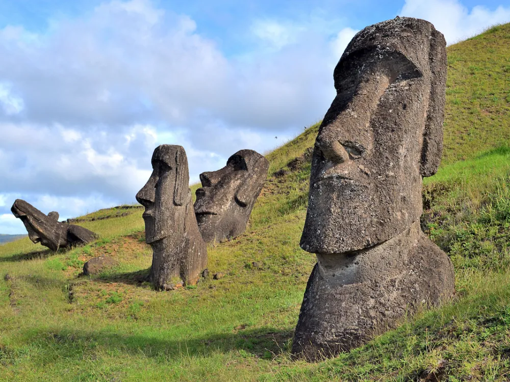 Moais, Easter Island, Chile.