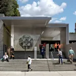 Exterior view of the front entrance of the Oakland Museum of California, 2010.