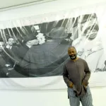 21 June 2018, Hanover, Germany: Theaster Gates, American artist, faces his work 