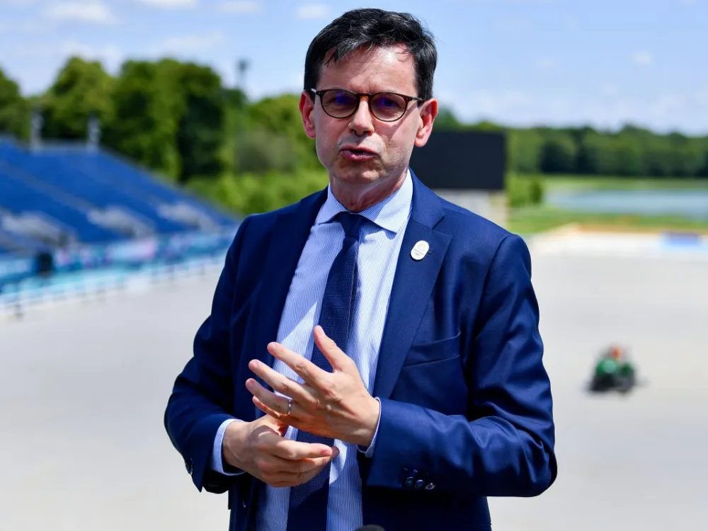 PARIS, FRANCE - JULY 17: Christophe Leribault, Château de Versailles President ahead of the Paris 2024 Olympic Games on July 17, 2024 in Paris, France. The Chateau will host the Equestrian, Modern Pentathlon and Para Equestrian competitions. (Photo by Franco Arland/Getty Images)