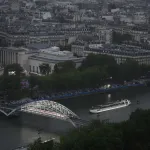 PARIS, FRANCE - JULY 26:  A boat with members of Brazil