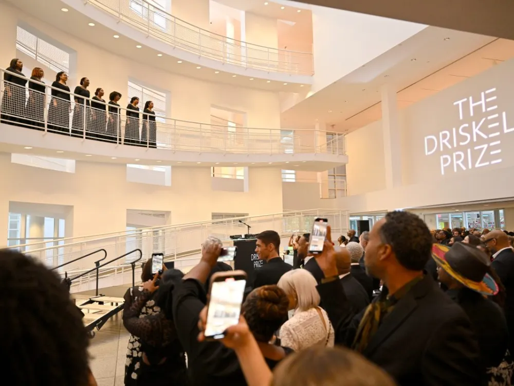 ATLANTA, GEORGIA - SEPTEMBER 20: Guests watch a performance during the 20th Anniversary David C. Driskell Prize Gala at High Museum of Art on September 20, 2025 in Atlanta, Georgia. (Photo by Derek White/Getty Images for High Museum of Art)