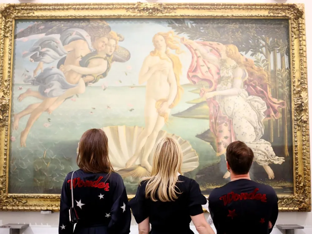 FLORENCE, ITALY - SEPTEMBER 20: Mariasole Cecchi, Hofit Golan and Maxim Sapozhnikov attend the Les Petits Joueurs Dinner at Galleria Uffizi on September 20, 2016 in Florence, Italy. (Photo by Ernesto Ruscio/Getty Images for Les Petits Joueurs )