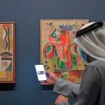 Sultan Sooud Al-Qassemi, an Emirati academic and founder of the Barjeel Art foundation which aims to preserve and exhibit modern and contemporary pieces by Arab artists, is pictured during an interview with AFP at Sharjah Art Museum on August 24, 2020. - From creations depicting the killing of Palestinians to the daily lives of those who lived in Yemen