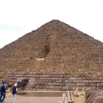 Tourists visit the Pyramid of Menkaure at Giza, Egypt, 2024