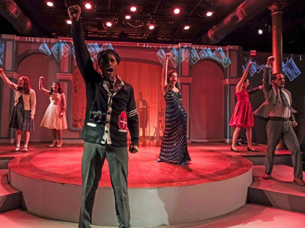 (from left) Ayssette Muñoz, Alix Rhode, Victor Musoni, Sandra Delgado, Ilse Zacharias and Tommy Rivera-Vegain Sandra Delgado’s La Havana Madrid. Delgado’s acclaimed, all-immersive, live theater/nightclub experience is inspired by true stories of the actual 1960’s Latino supper club and the newly arrived Colombian, Cuban and Puerto Rican immigrants who met, danced and discovered their destinies there. Cheryl Lynn Bruce directs this enhanced co-production between Teatro Vista and Collaboraction. La Havana Madrid runs May 11-June 22, 2019 at The Den Theatre, 1331 N. Milwaukee Ave., Chicago. Tickets: thedentheatre.com or (773) 697-3830. Photo credit: Joel Maisonet