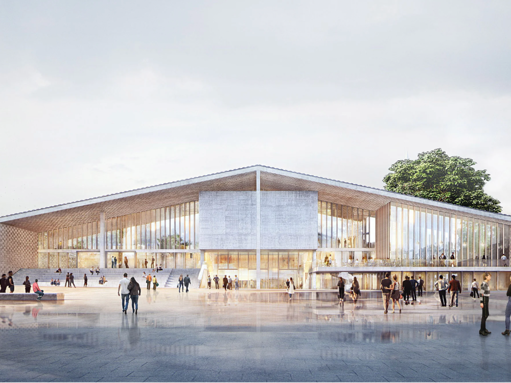 Rending of museum exterior.