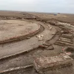 Ruins of 2nd century temple at Tell el-Farama, Egypt