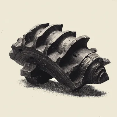 A piece of a metal gear.