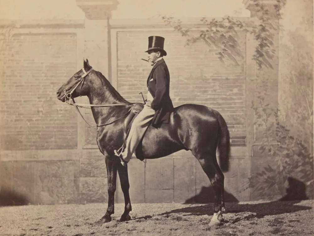 Nadar, Untitled (Man on horse), ca. 1865