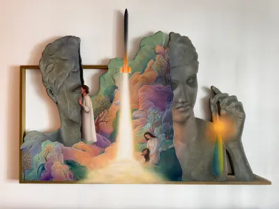 A painting of a person