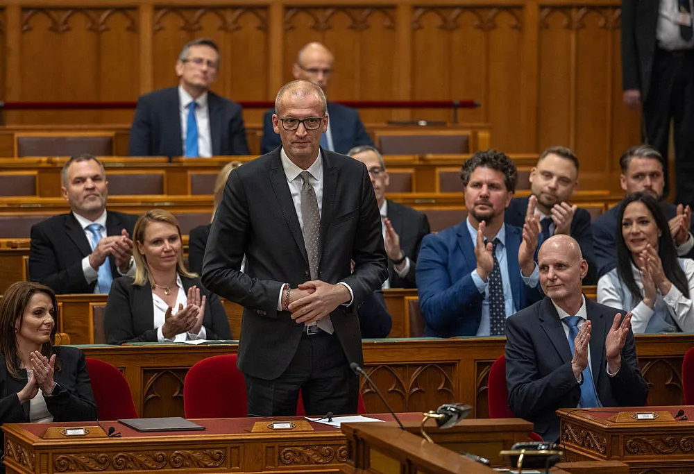 BUDAPEST, HUNGARY - MAY 12: Zoltán Tarr, Social Relations and Culture Minister before he has taken his oath of office as newly elected Prime Minister Peter Magyar forms his new government on May 12, 2026 in Budapest, Hungary. The victory of Magyar