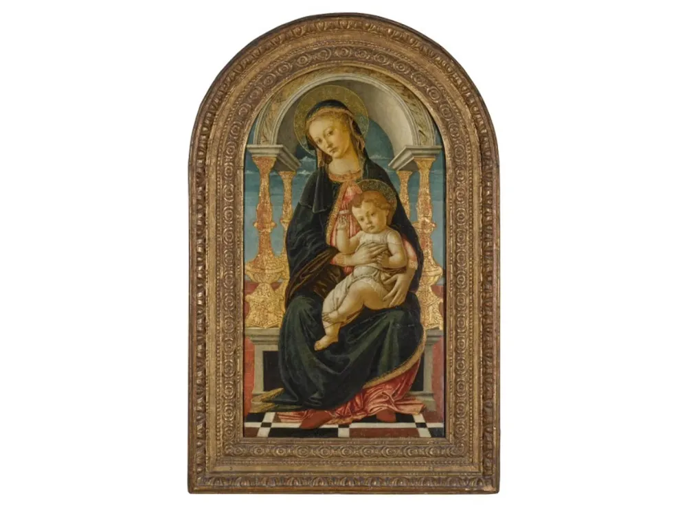 A painting of the Madonna with child.