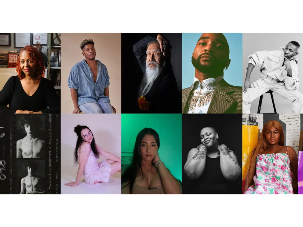 A composite image of 10 artists