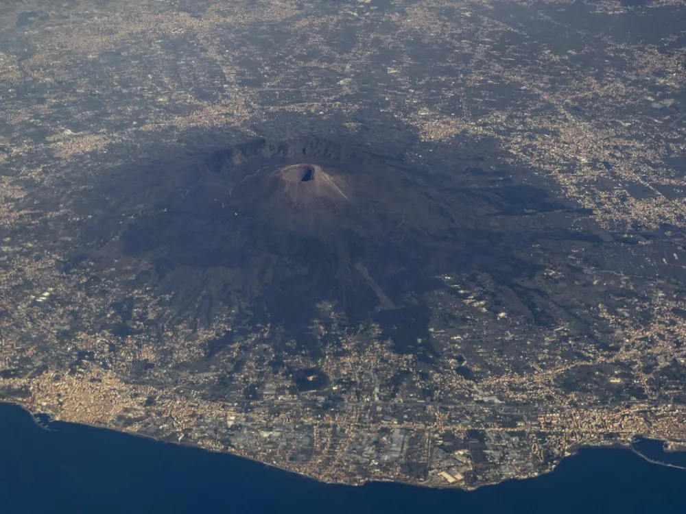 NAPOLI, ITALY - FEBRUARY 24: A view over Mount Vesuvius on February 24, 2019 in Naples, Italy. (Photo by Dan Kitwood/Getty Images)