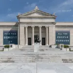 The south steps of the Cleveland Museum of Art.