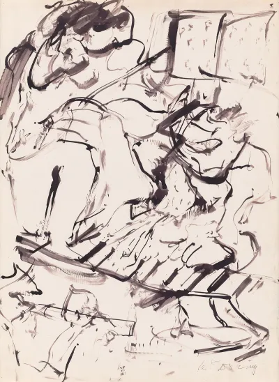 Willem de KooningUntitled (Spoleto), 1969ink on paper26 x 18 7/8 inches© 2025 The Willem de Kooning Foundation/ Artists Rights Society (ARS), New York.