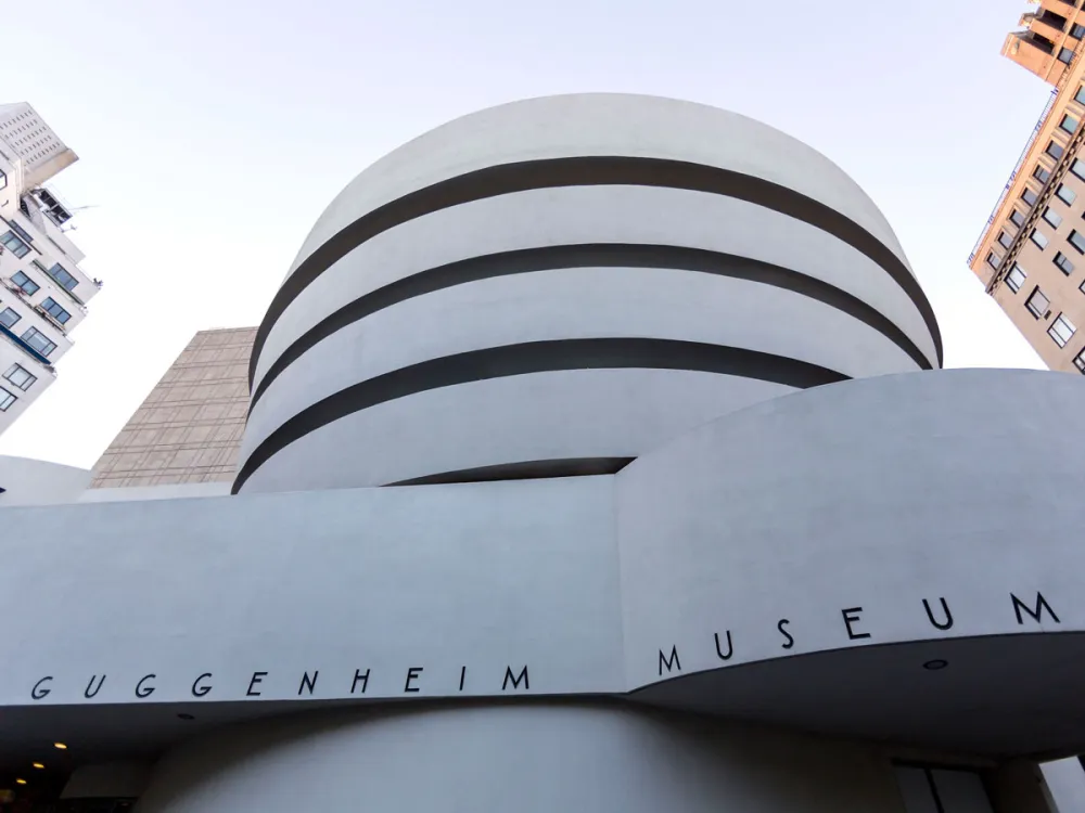 NEW YORK, NY - OCTOBER 18: A general view of the exterior facade of the Solomon R. Guggenheim Museum designed by Frank Lloyd Wright on October 18, 2012 in New York City. (Photo by Ben Hider/Getty Images)