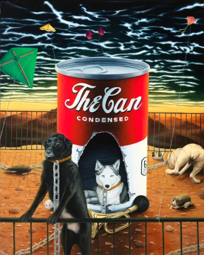 An artwork shows a Campbell
