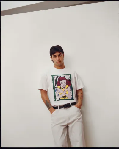 A new piece from the 2026 clothing collaboration between The Gap, the Whitney Museum of American Art, and the Roy Lichtenstein Estate.