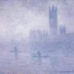 impressionist painting of a river and a building